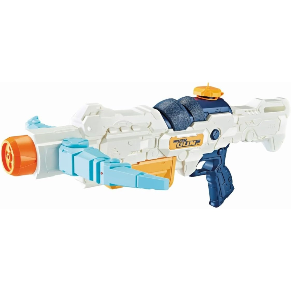 Pistol cu Apa, +6 Ani, Rezervor 700 ml, 4 Moduri de Stropire, din Plastic, 56 x 37 x 23 cm, Alb [5]