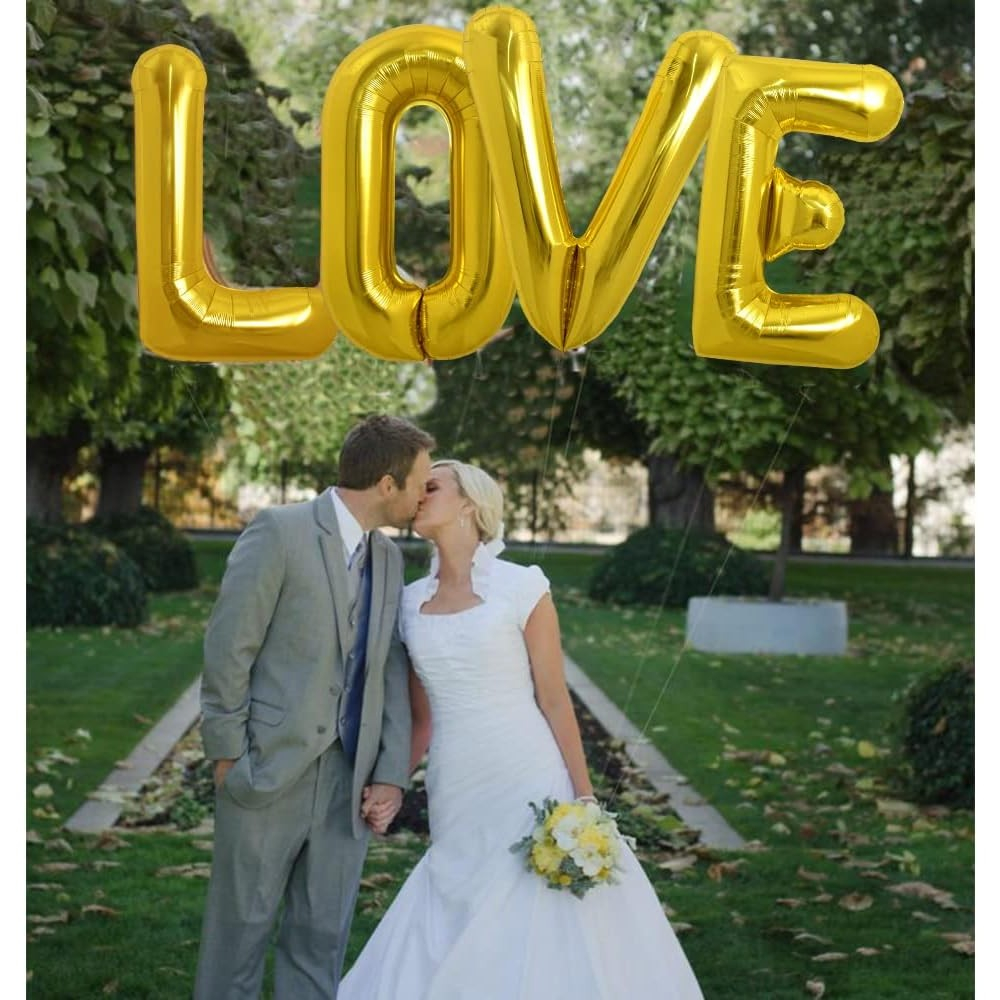 Balon Folie Metalizata Litera E, 40 cm, Umflati cu Heliu sau Aer, Ambalaj Individual, Pai inclus, Auriu [4]