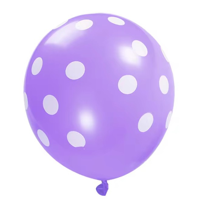 Set 10 Baloane din Latex, Model Party Buline, 2x Albastru, 2x Verde, 2x Mov, 2x Roz, 2x Rosu, 23 cm, 1.4g [7]
