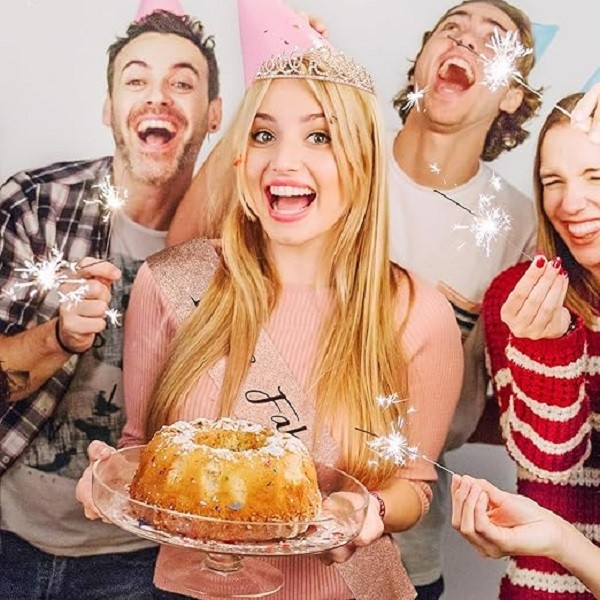 Set 2 Piese pentru Majorat, 15 x 13 x 5 cm, Coronita Printesa Rose si Panglica 18&amp;amp;Fabulous, Alb [3]