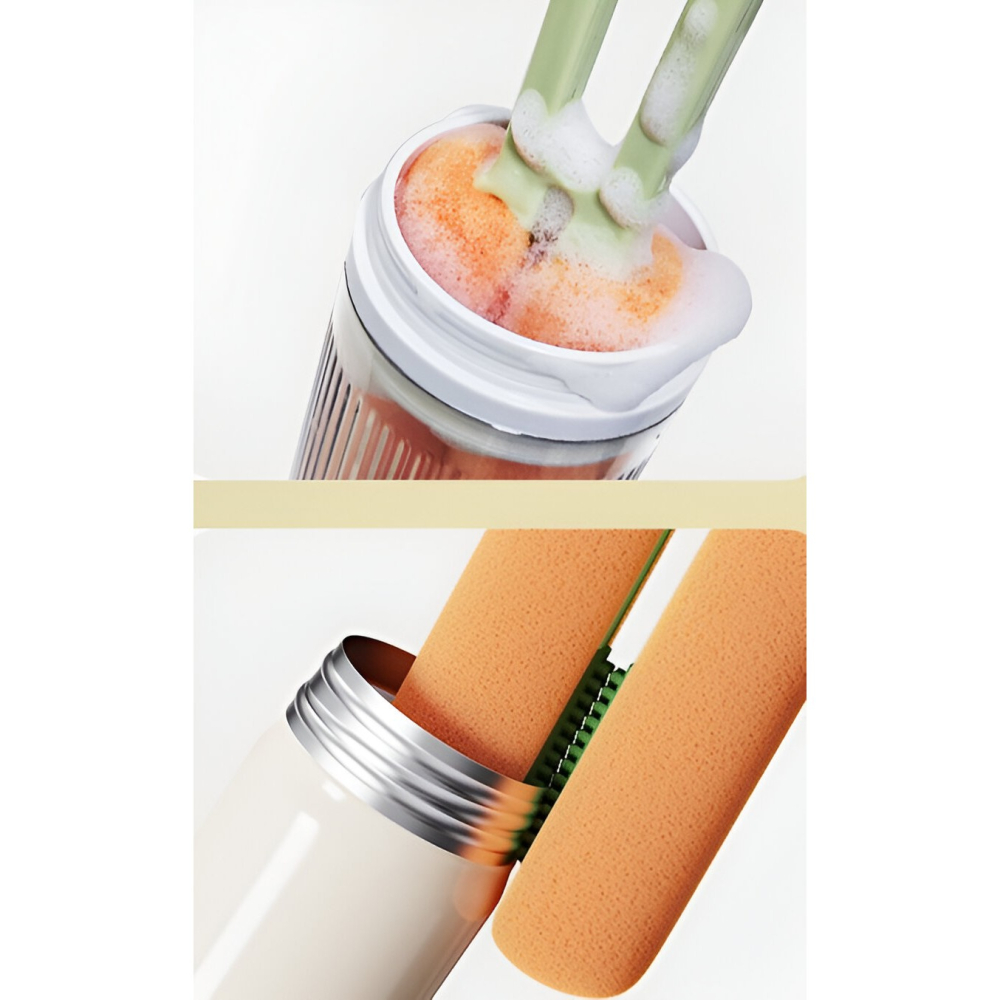 Perie de Curatat Pahare, Cani, Sticle, cu Maner Lung si Burete, Accesorii pentru Spalarea Paielor si Capacelor, usor de Agatat, 27.5x11.4x6cm, Verde [8]