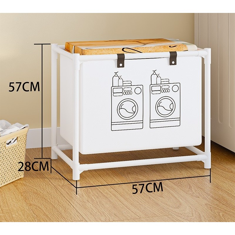Cos de Rufe, 1 Cos, Cadru de Otel Inoxidabil, 97 x 44 x 57 cm, Alb [3]
