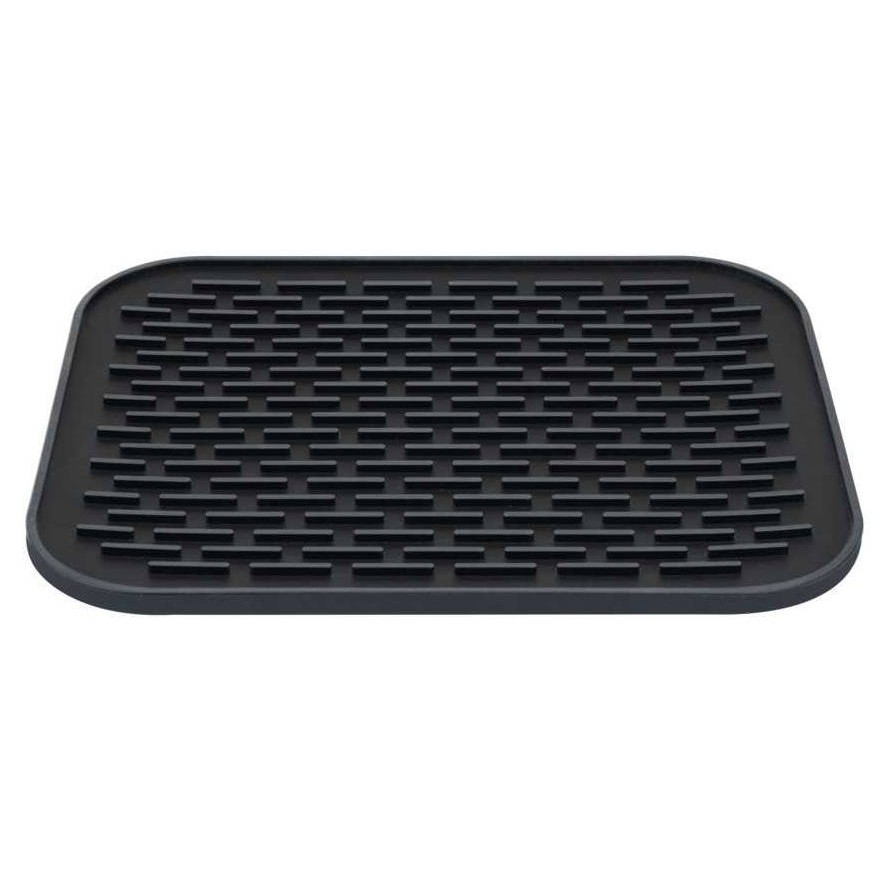Covoras din Silicon pentru Scurgere Vase, Uz Casnic, Rezistent la Temperaturi Ridicate, Izolator, 30x24 cm, Negru [10]