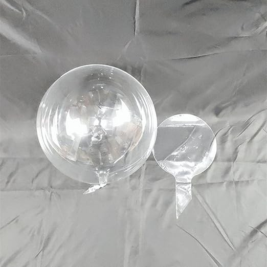 Buchet Decorativ, Trandafir in Balon cu Lumini Led, Diametru 35 cm, 2 x Baterii AA (neincluse), Albastru/Alb [6]