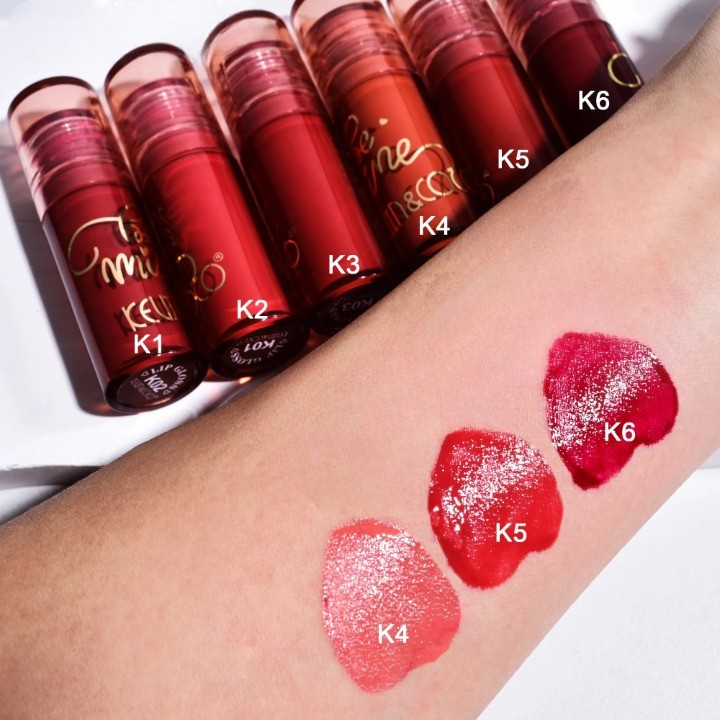 Set Rujuri de Buze Lucioase, KEVIN &amp;amp; COCO, Be Mine 3 Culori, Lip-Gloss, 11 x 7.3 x 2.7cm, Roz-Rosu, Varianta B [2]