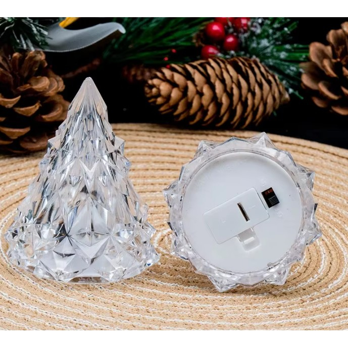 Lampa de Veghe, Model IceBerg, cu Baterii, Lumina Rece, Transparent, 6.5x8 cm [9]