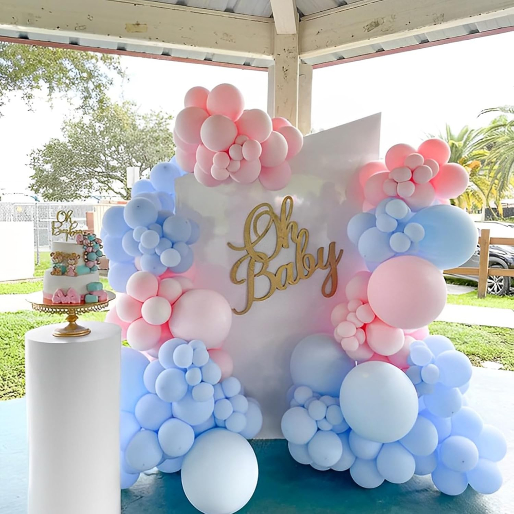 Set 10 Baloane din Latex, Model Party, 13 cm, 1 g, Bleu [5]