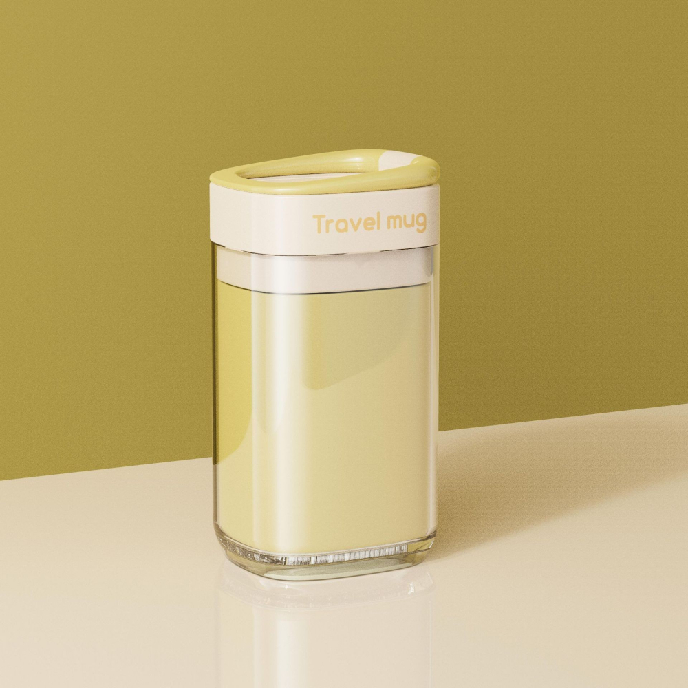 Cana Multifunctionala pentru Voiaj, cu Functii de Depozitare si Suport Articole Igiena Dentara, 13 x 6.8 x 6 cm, Galben [3]