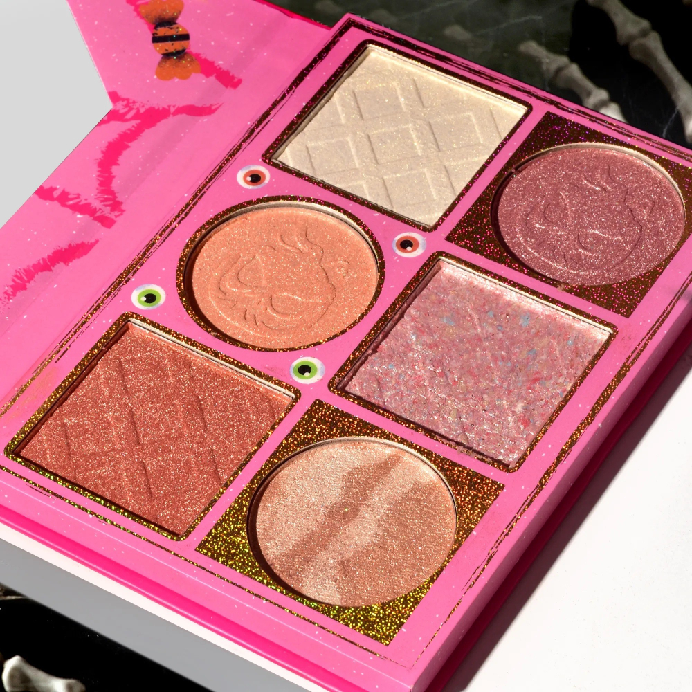 Paleta Iluminatoare, 6 Nuante, Halloween, Culori Calde, Dreptunghiulara, 160g, Valabilitate 24 Luni, 17.4x11.5x1.3 cm, Varianta B, Nude-Rose [2]