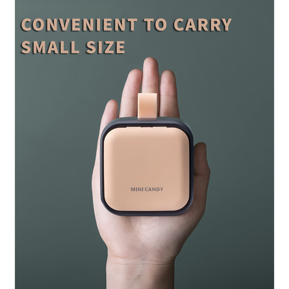 Cutie Depozitare Medicamente Mini, 4 Compartimente, Inchidere Etans, Portabila, Patrat, Roz-Negru, PP, 7.5x7.5x3 cm [2]