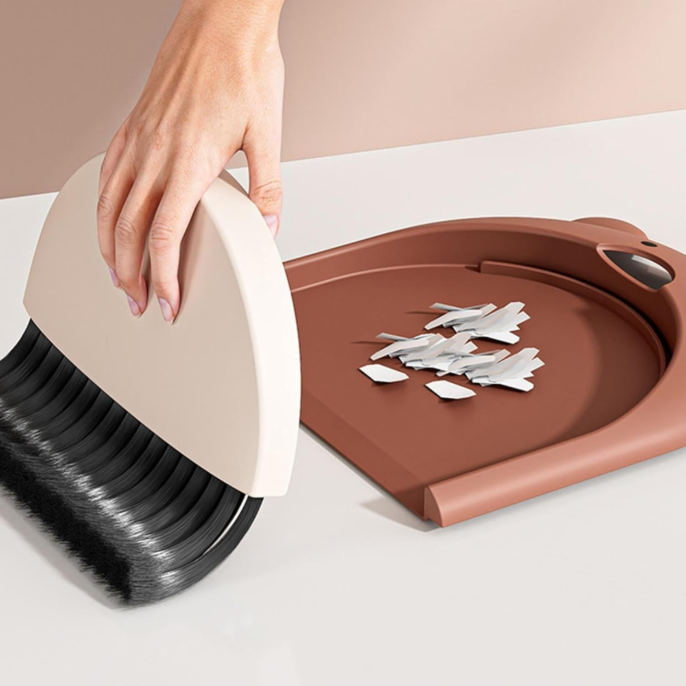 Set Matura si Faras, Pentru Birou, din PP, Model Ursulet, 23.5 x 18 cm, Maro [3]