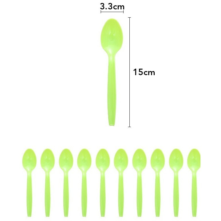 Set 10 Linguri de Unica Folosinta, Colectia Dino Park, 15 x 3.3 cm, din Plastic PE, Multicolor [2]