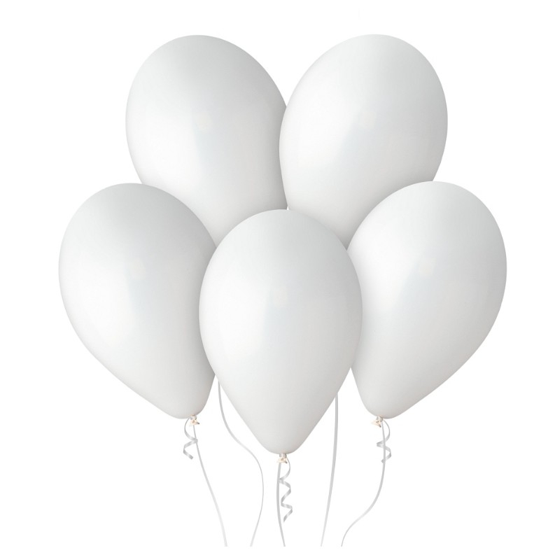 Set 10 Baloane din Latex Metalizate, Model Party, 5x Alb, 5x Nude, 23 cm, 2.2 g [3]