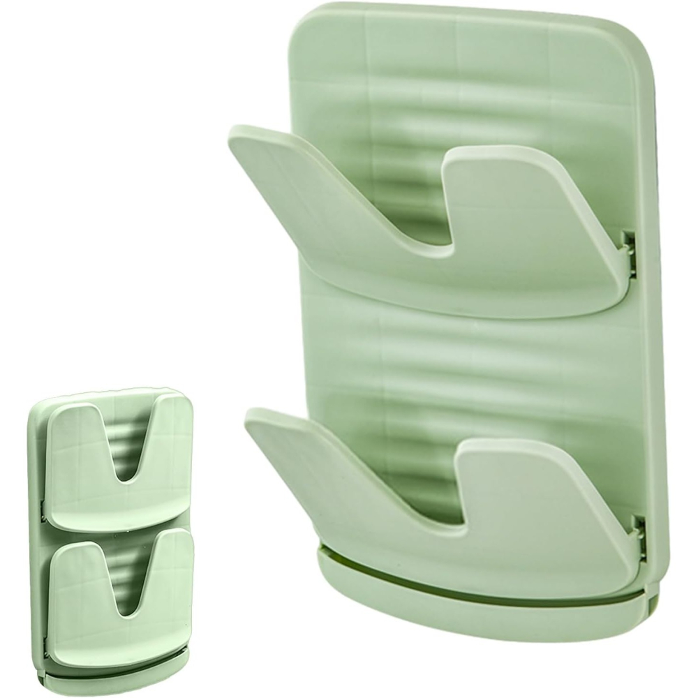 Suport de Bucatarie, pentru Capace/Tocatoare, din Plastic, Colectare Apa Scursa, Montare fara Perfoarare, 33.3 x 20.7 x 3.5 cm, Verde [4]