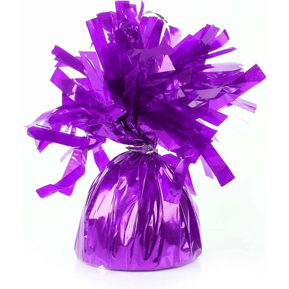 Greutate pentru Baloane cu Heliu, din Folie cu Franjuri, 170g, 13 x 5 x 3 cm, Mov [2]