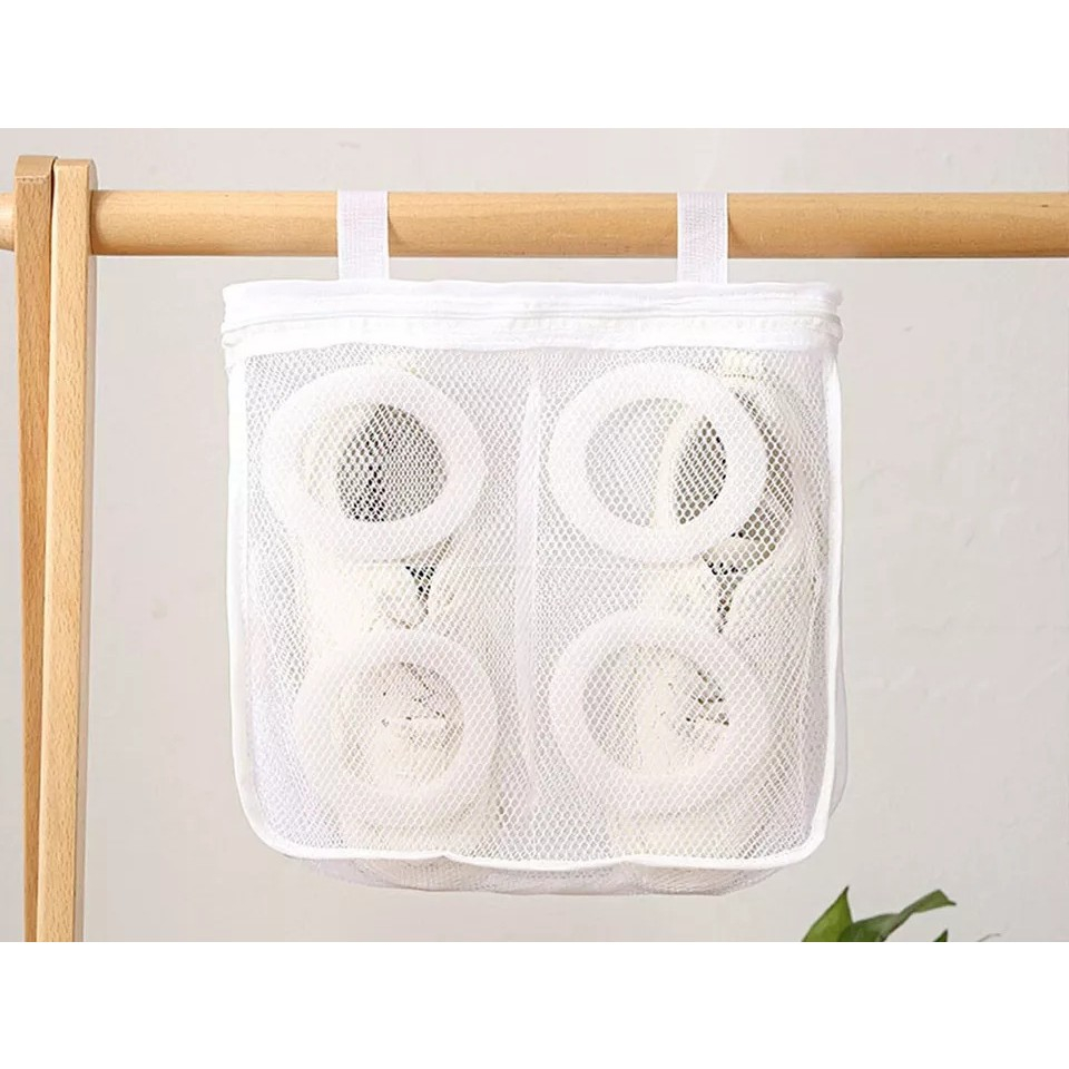 Sac pentru Spalare Incaltaminte, pentru Masina de Spalat, 28x24.5x8 cm, Alb [4]