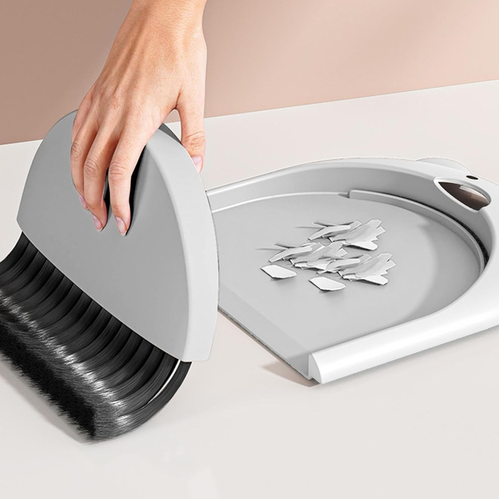 Set Matura si Faras, Pentru Birou, din PP, Model Ursulet, 23.5 x 18 cm, Gri [6]