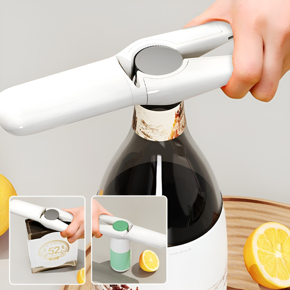 Desfacator de sticle 5in1, Razatoare, Curatator de Legume-Fructe, Deschizator de Conserve si Doze, 17.5x5x3cm, Alb [6]