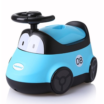 Olita pentru Copii, +1an, Portabila, Design Masinuta cu Capac, Model Prietenos, Non-Toxic, Compartiment Detasabil, Usor de Curatat, Albastru [4]