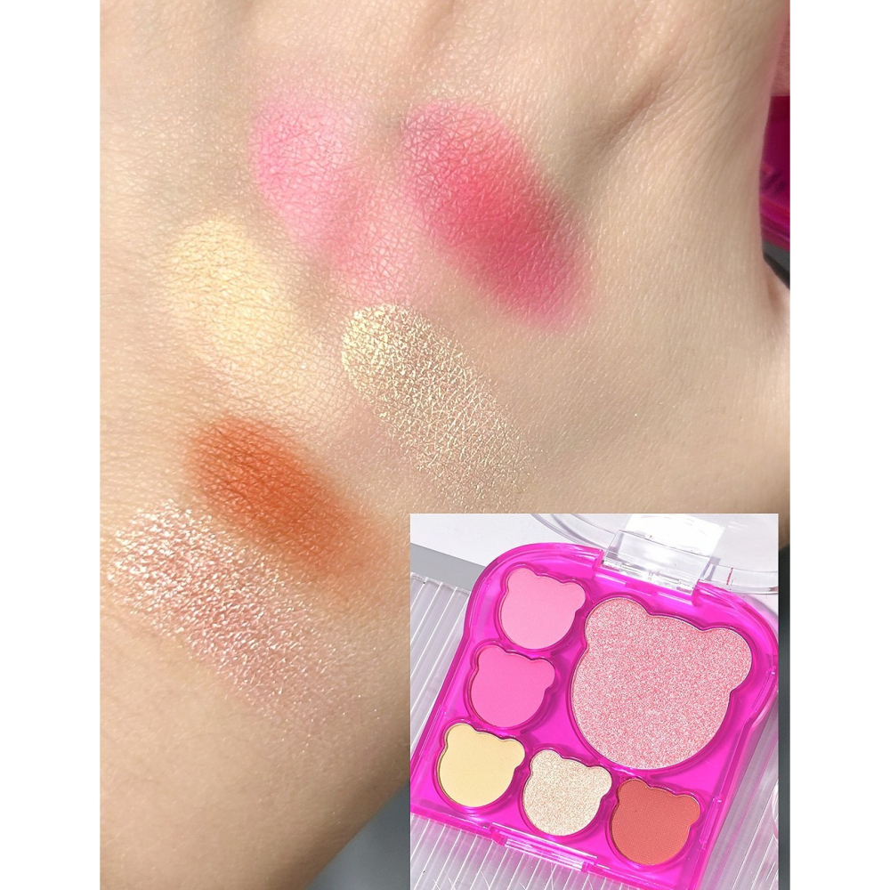 Set 6 Produse de Machiaj, KEVIN &amp; COCO, Pink Bear, 16.2 x 16 x 2.5 cm [8]