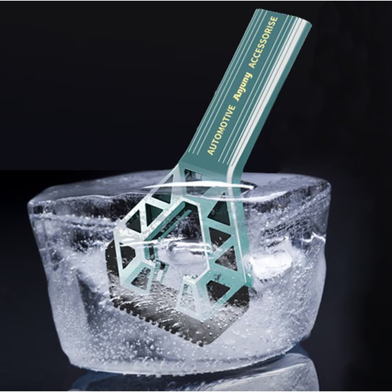 Racleta Auto pentru Zapada cu un Capat, Universala, Deszapezire Masina, cu Maner, Ergonomic, Detasabila, pentru Geamuri si Caroserie, Usor de Utilizat, 23.5x4.3 cm, Albastru [3]