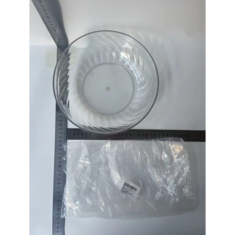 Bol cu un Singur Strat, pentru Fructe, Legume, Snacks, 22.4x9 cm, Transparent [4]