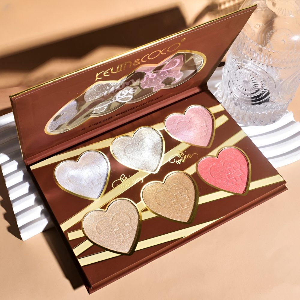 Paleta Iluminatoare, 6 Nuante, Be Mine, Culori Calde, Dreptunghiulara, 140 g, Valabilitate 24 Luni, 17.4x11.5x1.3 cm, Varianta B, Rose [4]