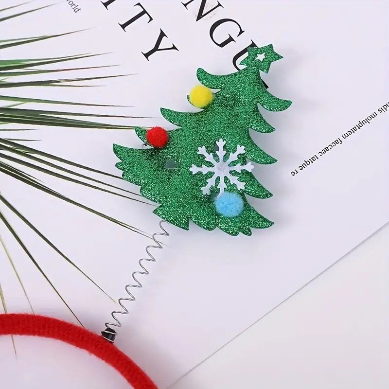 Coronita Decorativa, Tema Craciun, 12 x 25 cm, Model Brazi de Craciun, Marime Universala, Multicolor [6]