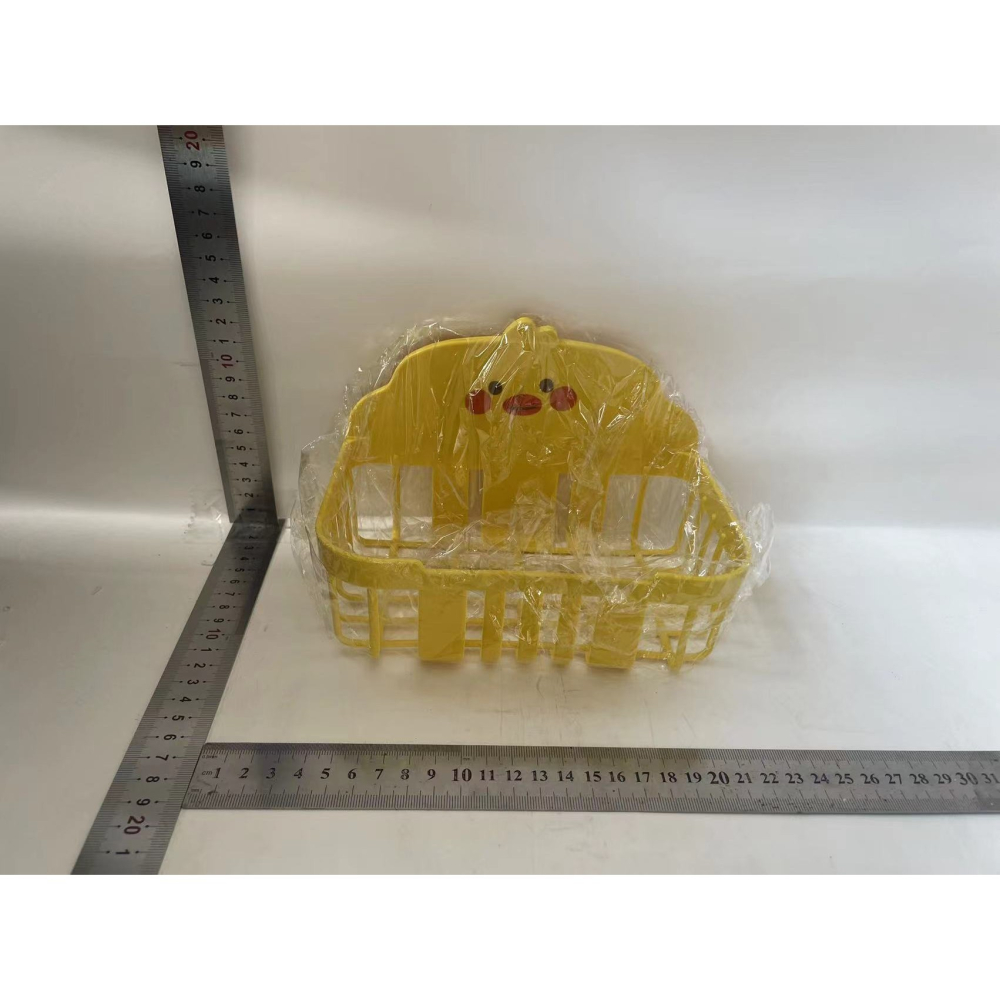 Suport pentru Servetele in Baie, Suport pentru Prosoape, din Plastic PP, Montare pe Perete cu Adeziv, Model Ratusca, 13x19x12 cm, Galben [4]