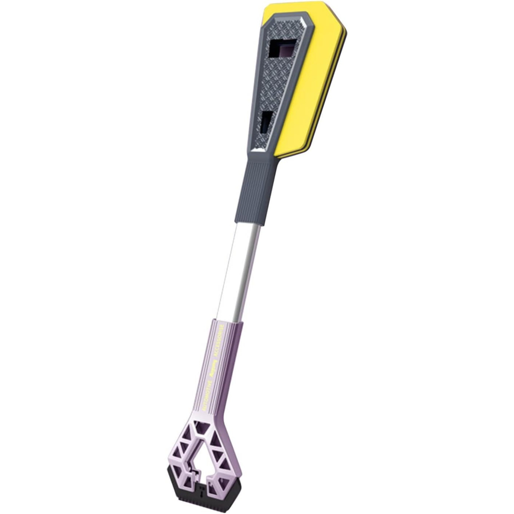 Racleta Auto pentru Zapada cu Doua Capete, Universala, Deszapezire Masina, cu Maner, Ergonomica, Detasabila, pentru Geamuri si Caroserie, Usor de Utilizat, 61x12.5 cm, Mov [11]