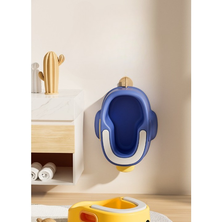 Olita pentru Copii, +1an, Portabila, Design Ratusca, Model Prietenos, Non-Toxic, Compartiment Detasabil, cu Maner, Usor de Curatat, Albastru [4]