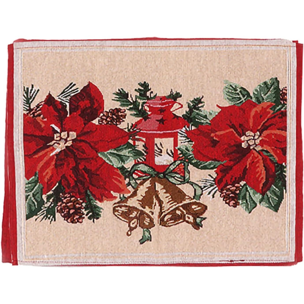 Servet pentru Masa, Model Craciunite, Tematica Craciun, 43 x 34 cm, Rosu [4]