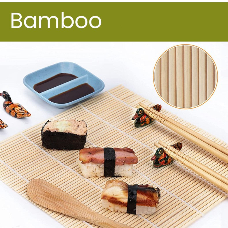 Set Ustensile pentru Sushi, Set din 31 Accesorii pentru Sushi, Set pentru Sushi HOME MADE, Cutit Inclus, Forme, Betisoare, Multicolor [4]