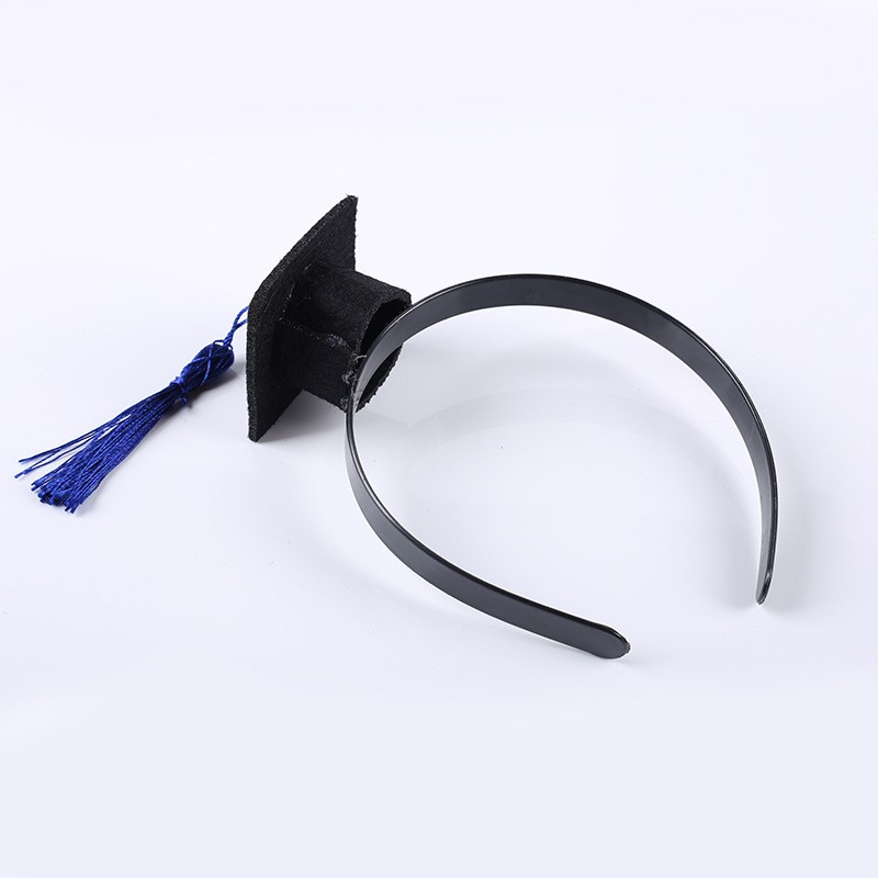 Coronita pentru Absolvent, Bentita cu Toca, Marime Universala, Tematica Absolvire, Negru-Albastru [5]