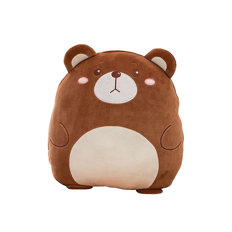 Patura 2in1 pentru Pat sau Canapea, Model Jucarie Urs cu Spatiu de Depozitare Patura, Microfibra, 1x1.7 m, Maro [2]