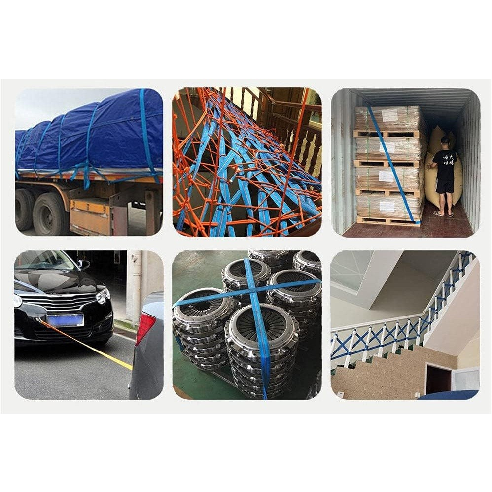 Chinga Ancorare cu Clichet, 10 m Lungime, 5 cm Latime, Albastru [3]