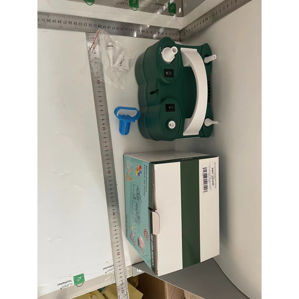 Pompa Electrica de Umflat Baloane, cu Doua Iesiri, Accesorii Incluse, 220V, Putere 600W, Accesorii petrecere, Verde [6]