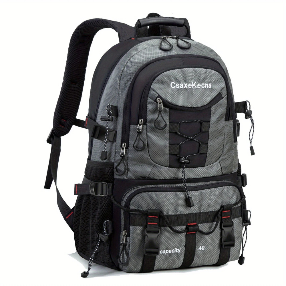 Rucsac Multifunctional de Alpinism, Capacitate 36-55 L, de Calatorie, Impermeabil, Slot USB Incarcare Telefon, Bretele Reglabile, 52 x 34 x 19 cm, Gri [5]