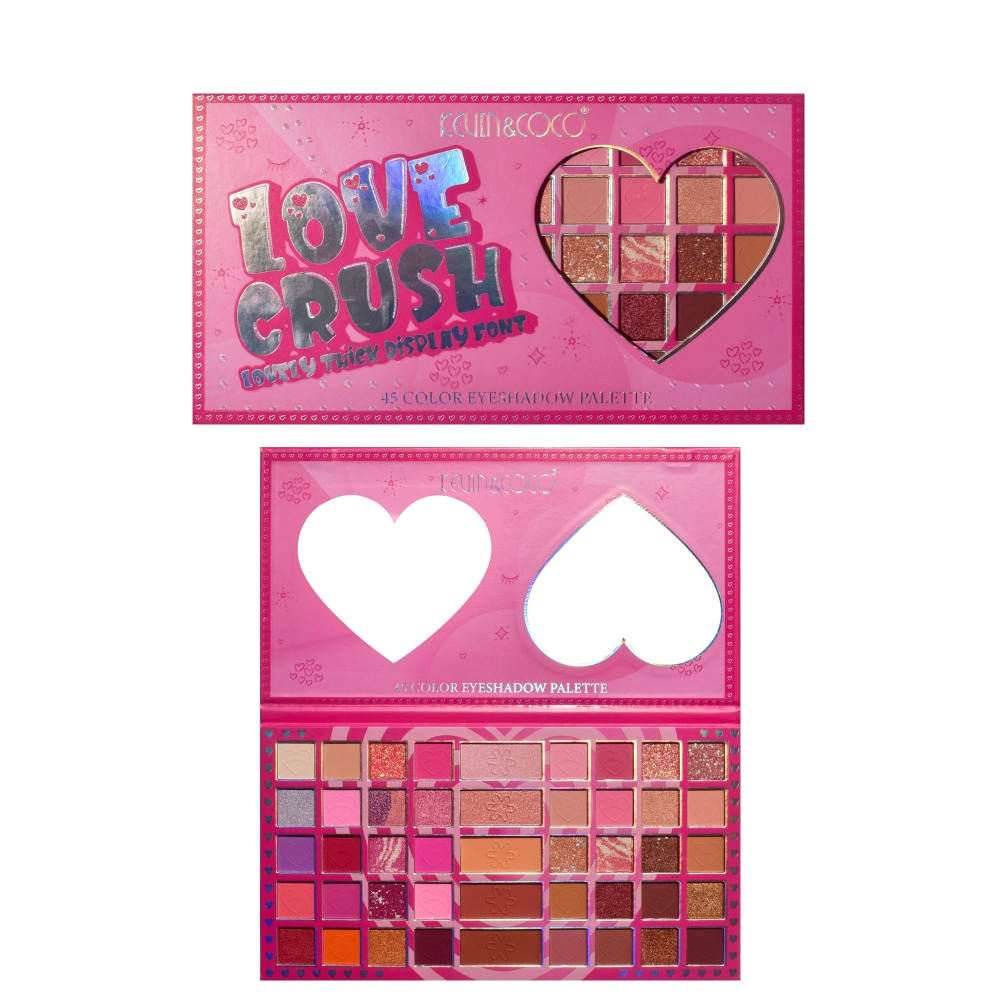 Palete de Machiaj, KEVIN &amp; COCO, Love Crush, Fard de Pleoape, 45 culori, 30.3 x 16.5 cm [7]