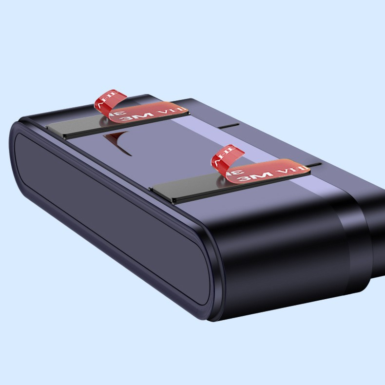 Suport Numar de Telefon pentru Parcare Auto, Suport pentru Numarul detelefon, Banda glisanta pentru Ascundere, Banda Adeziva Inclusa, 120 x 48 x 24 mm, Cifre Verzi, Negru Mat [6]