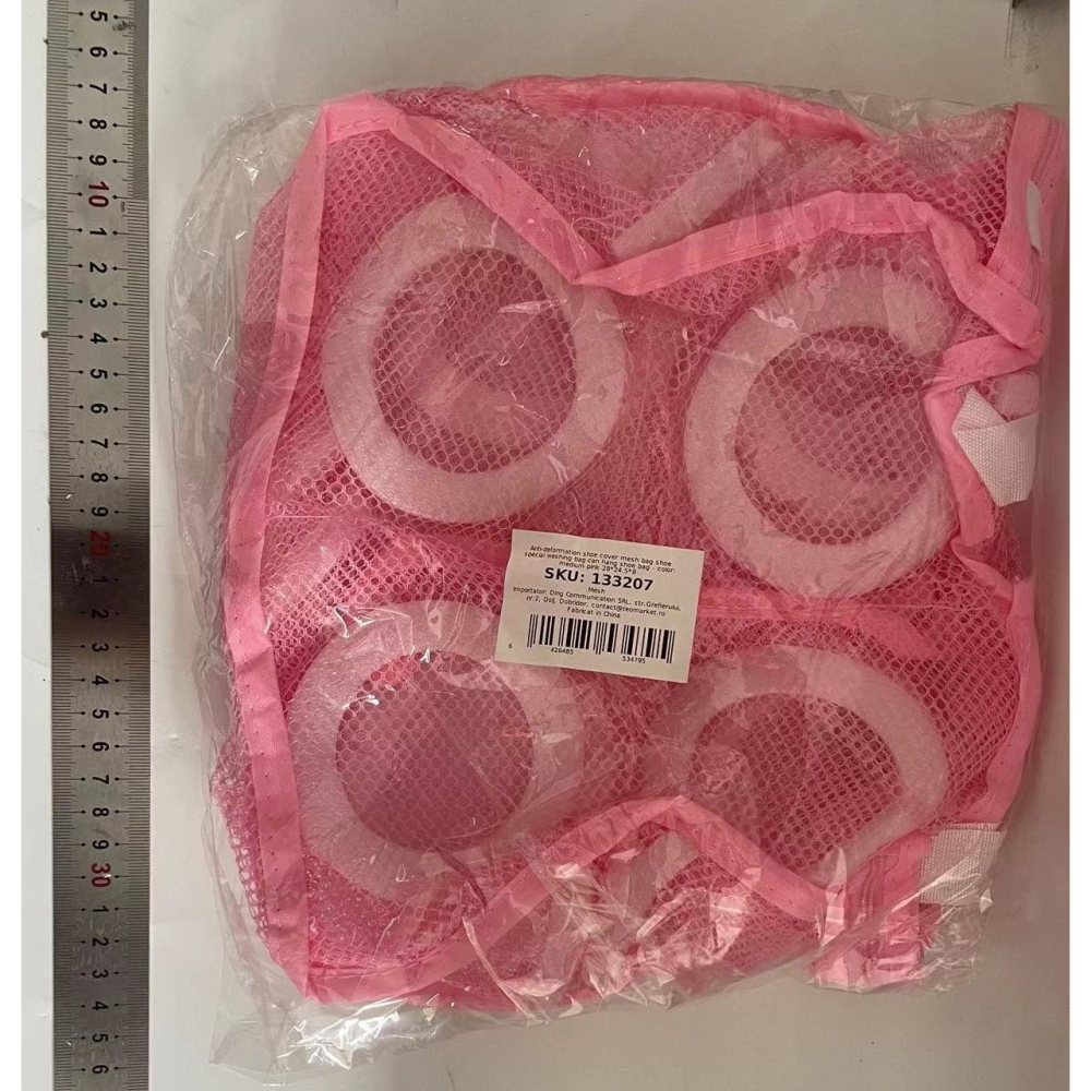 Sac pentru Spalare Incaltaminte, pentru Masina de Spalat, 28x24.5x8 cm, Roz [6]