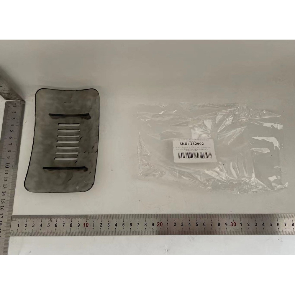 Savoniera din Plastic 15 x 9 cm, cu Scurgere Apa, Design Modern, Gri [6]