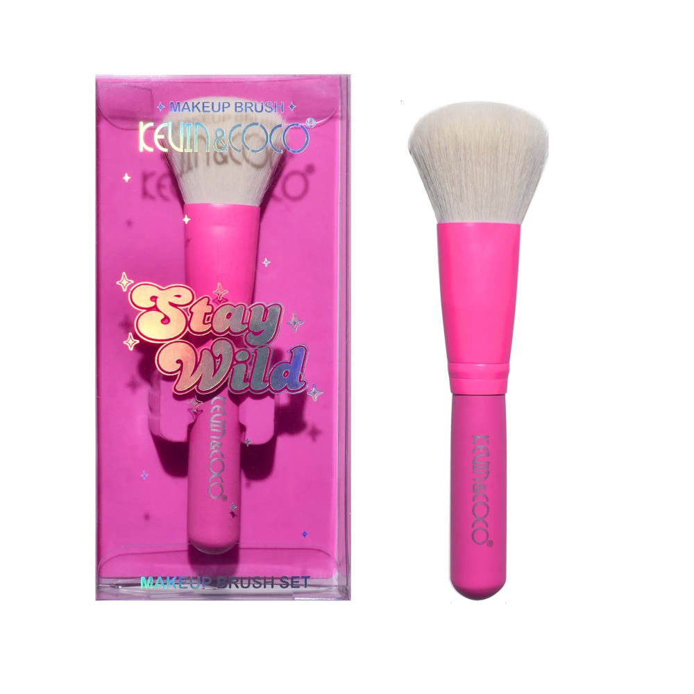 Pensula de Machiaj, KEVIN &amp; COCO, Stay Wild, 14 x 4 x 1.5 cm, Roz [3]