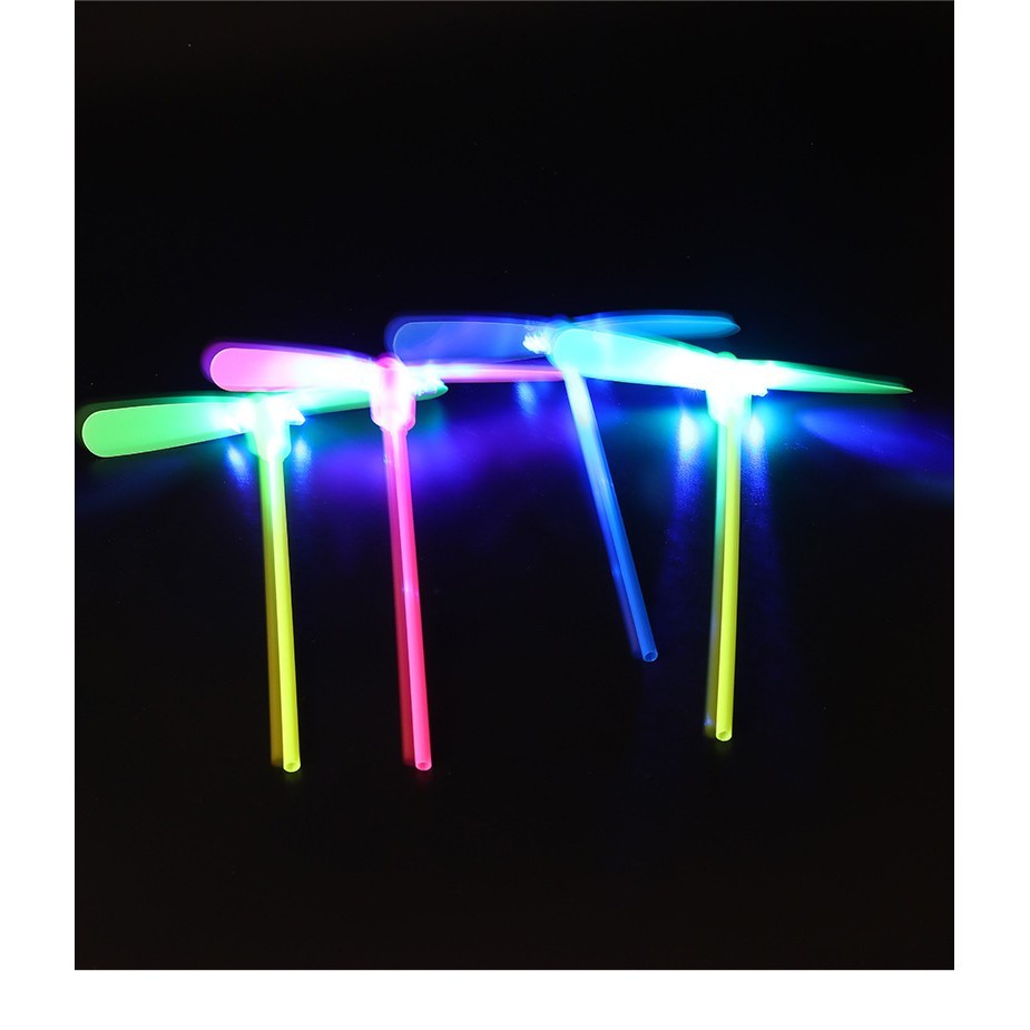Set 4 Jucarii Libelula Zburatoare, Distractive pentru Copii, Aruncatoare Manuale din Plastic, cu Lumini, Multicolor [3]