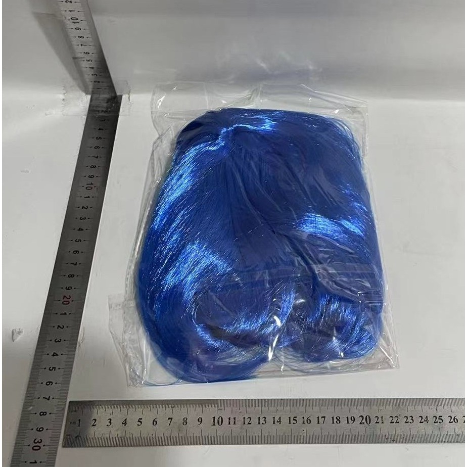 Peruca Cosplay, Tunsoare Bob cu Breton, pentru Carnaval, Halloween, Petreceri Tematice, din PET, Marime Universala, Albastru [2]