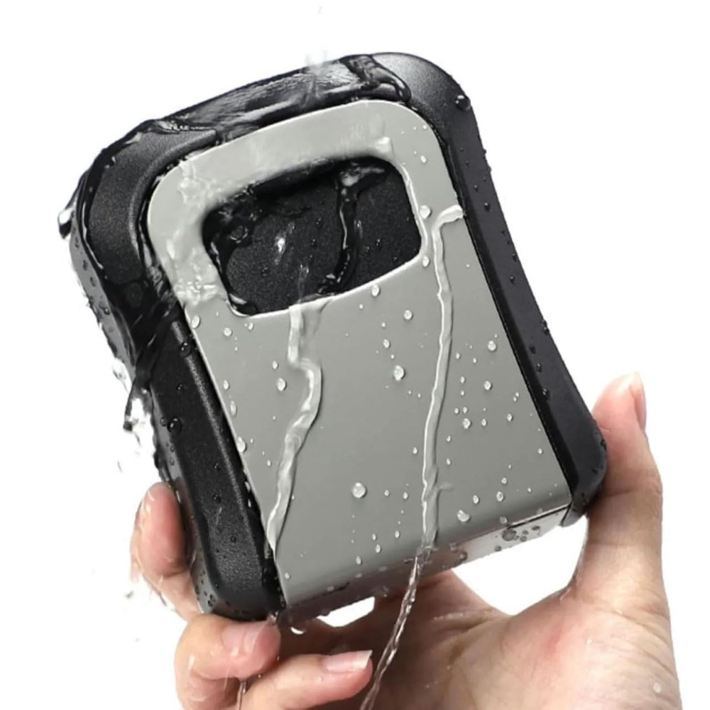 Cutie pentru Chei cu Parola, din Aliaj de Aluminiu si Plastic, Cod din 4 Cifre, Impermeabila, Gri [2]