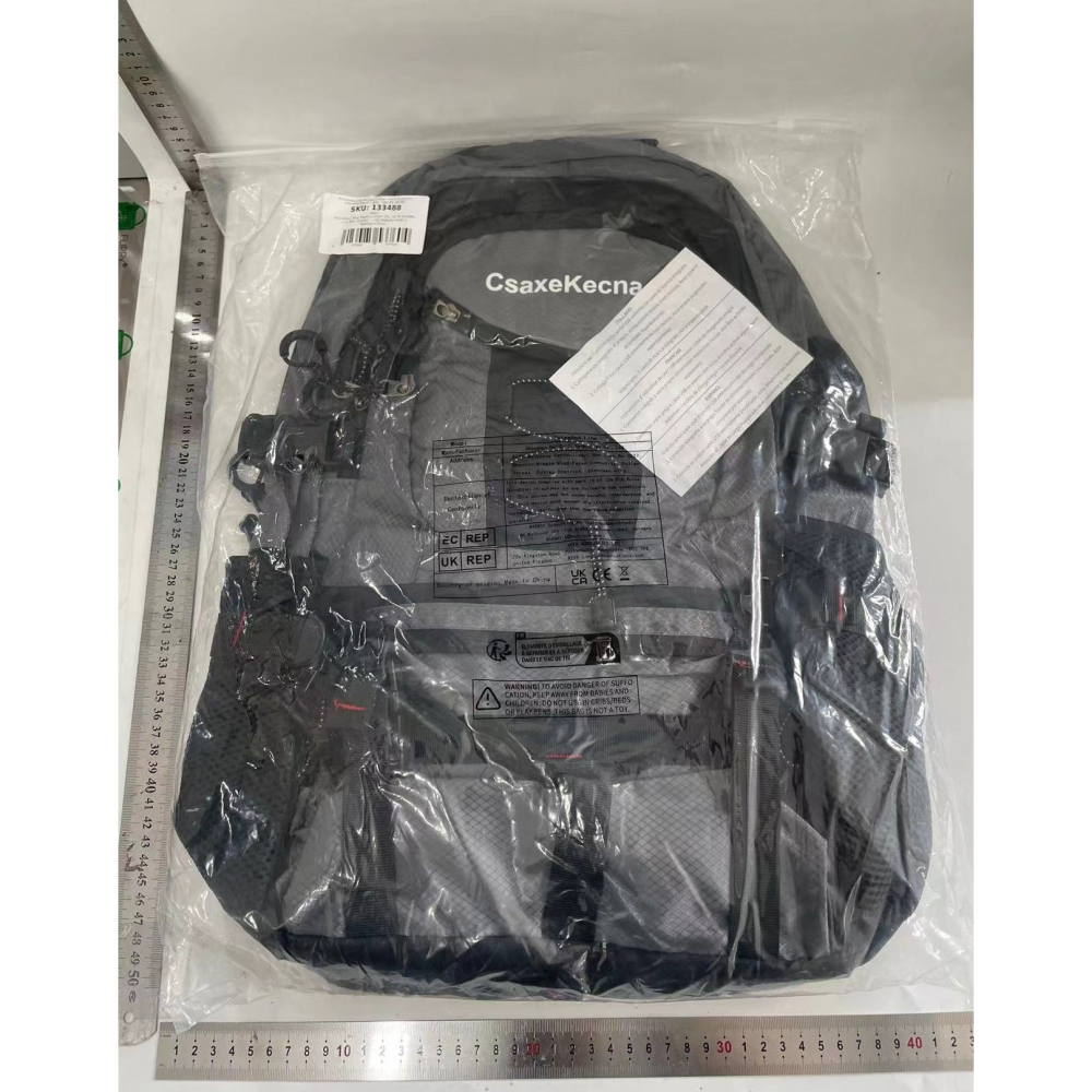 Rucsac Multifunctional de Alpinism, Capacitate 36-55 L, de Calatorie, Impermeabil, Slot USB Incarcare Telefon, Bretele Reglabile, 52 x 34 x 19 cm, Gri [4]