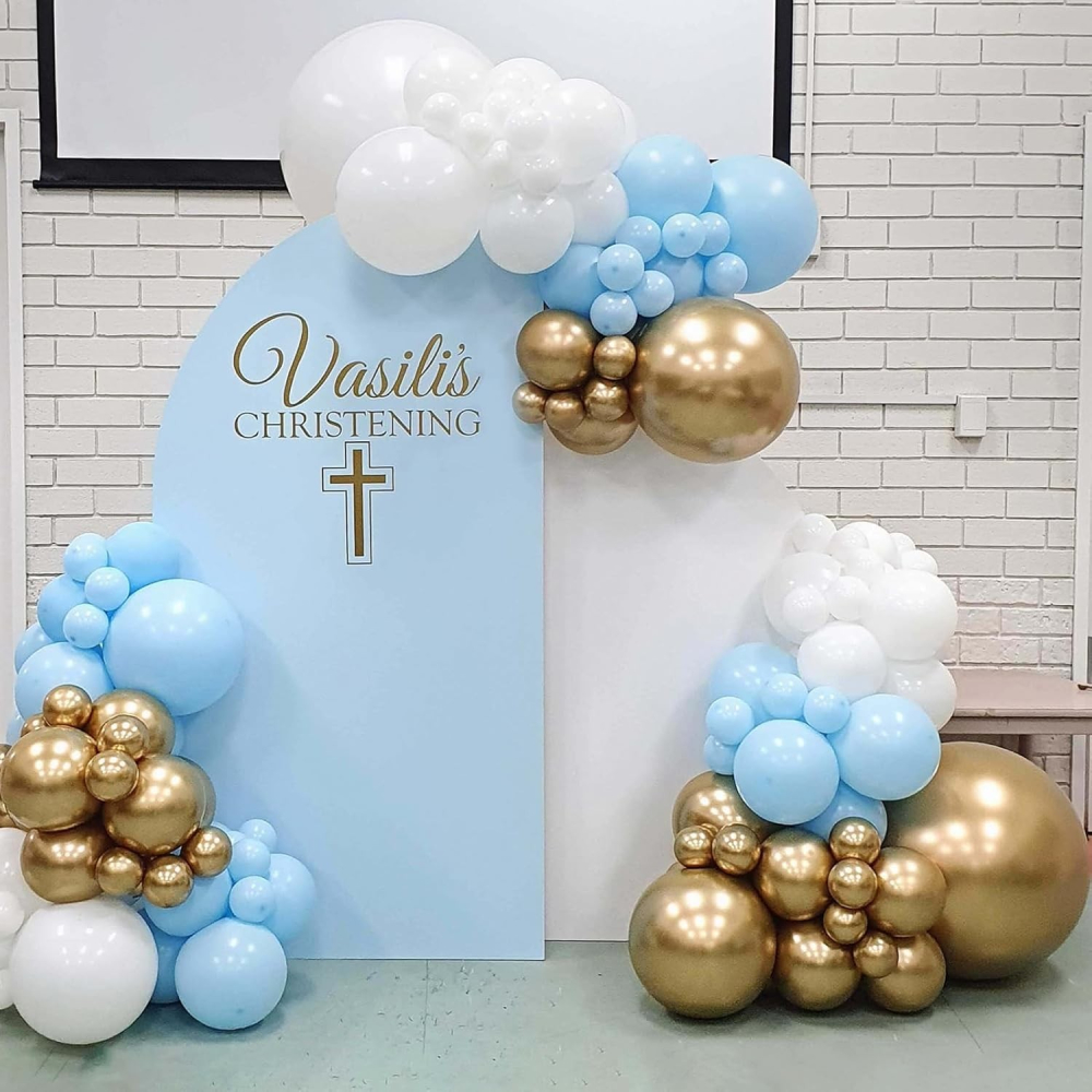 Set 10 Baloane din Latex, Model Party, 13 cm, 1 g, Bleu [2]