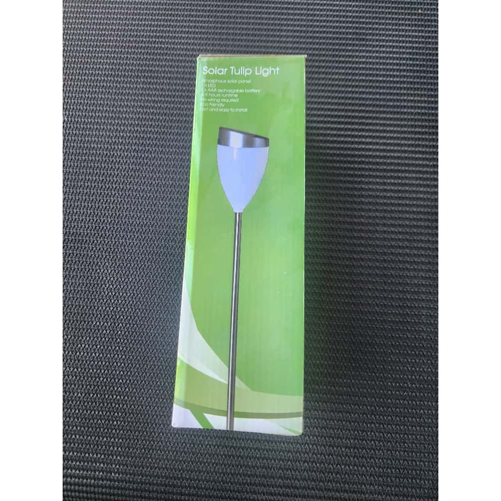 Lampa Solara pentru Gradina, Set 2 buc, Tip LED, Model Lalea Tulip Light, Timp de Functionare 6-8 h, Inaltime 62 cm, Rezistenta la Apa, Alb [2]