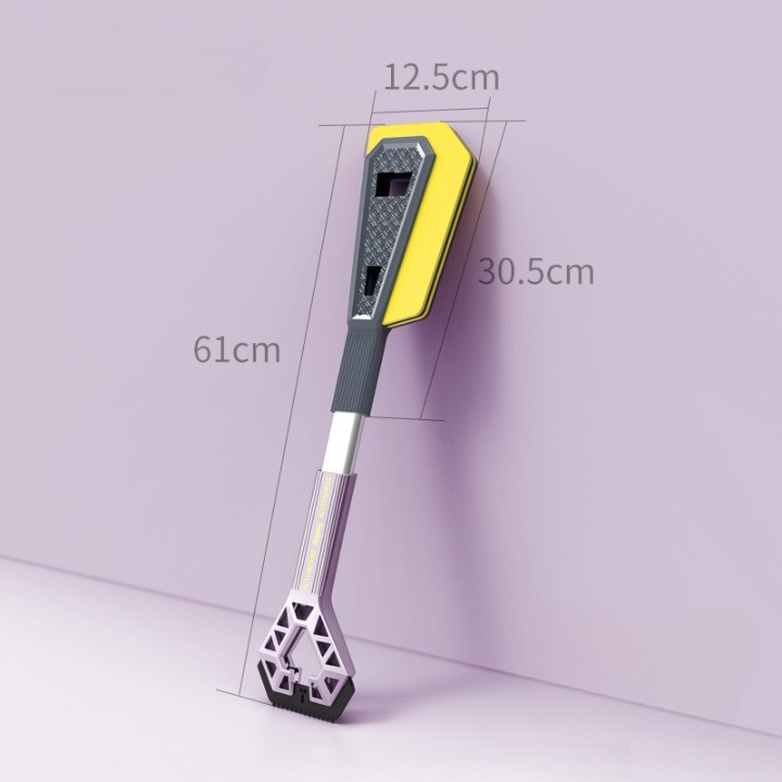 Racleta Auto pentru Zapada cu Doua Capete, Universala, Deszapezire Masina, cu Maner, Ergonomica, Detasabila, pentru Geamuri si Caroserie, Usor de Utilizat, 61x12.5 cm, Mov [12]